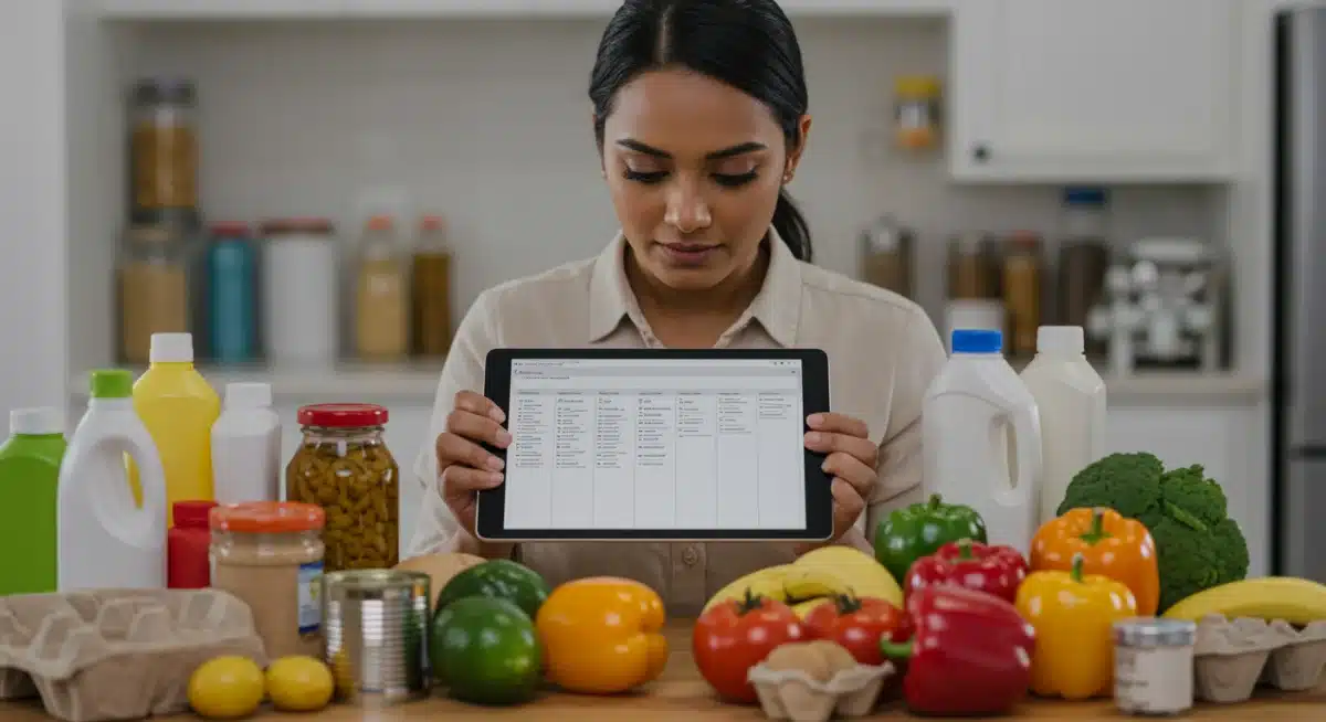 Digital shopping list planning for budget savings