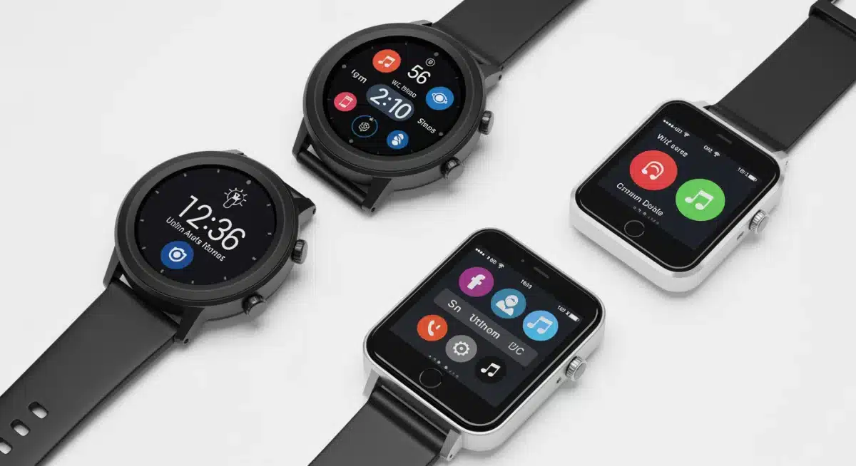 Diverse budget smartwatches showcasing various designs and features.
