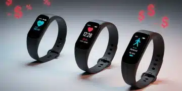 Collection of modern fitness trackers showcasing health metrics and savings