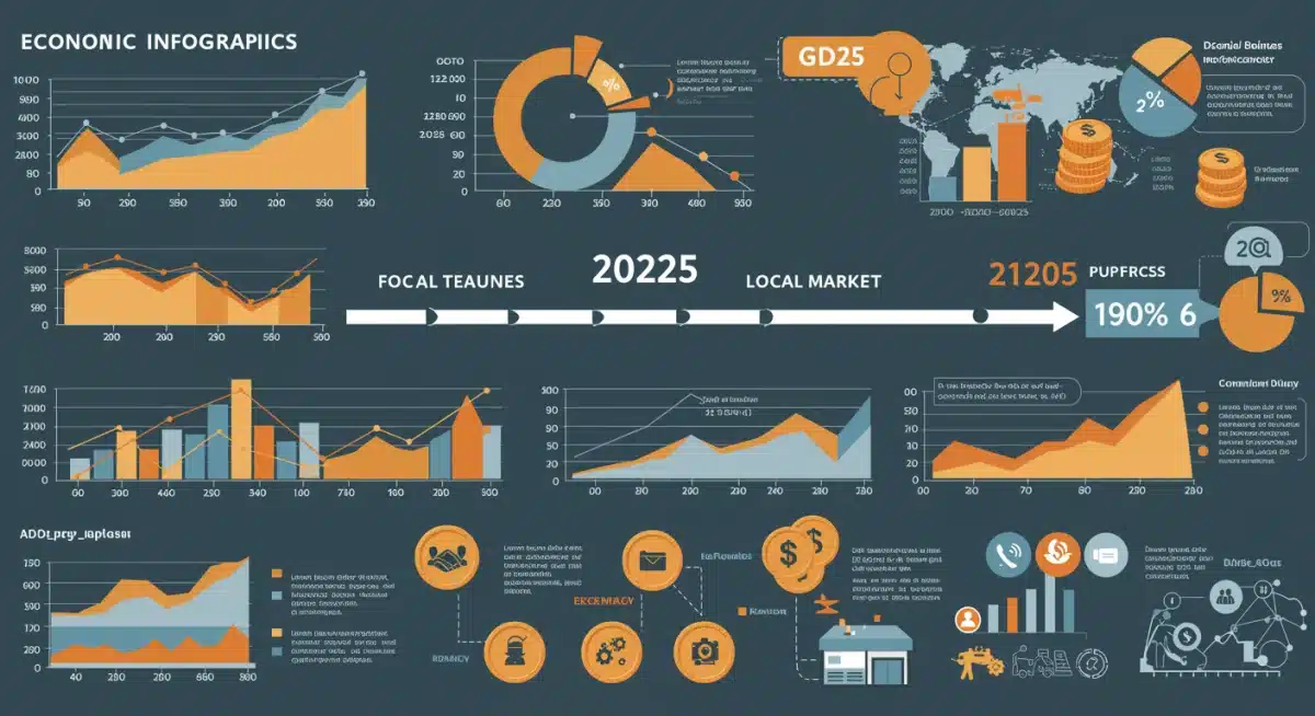 Infographic displaying local economic indicators and trends for small businesses in 2025
