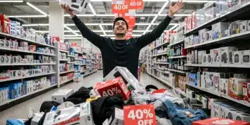 Shopper finding great deals during post-holiday sales 2025