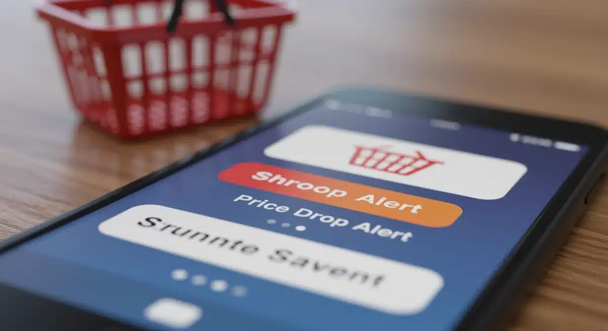 Price drop alert notification on a smartphone screen
