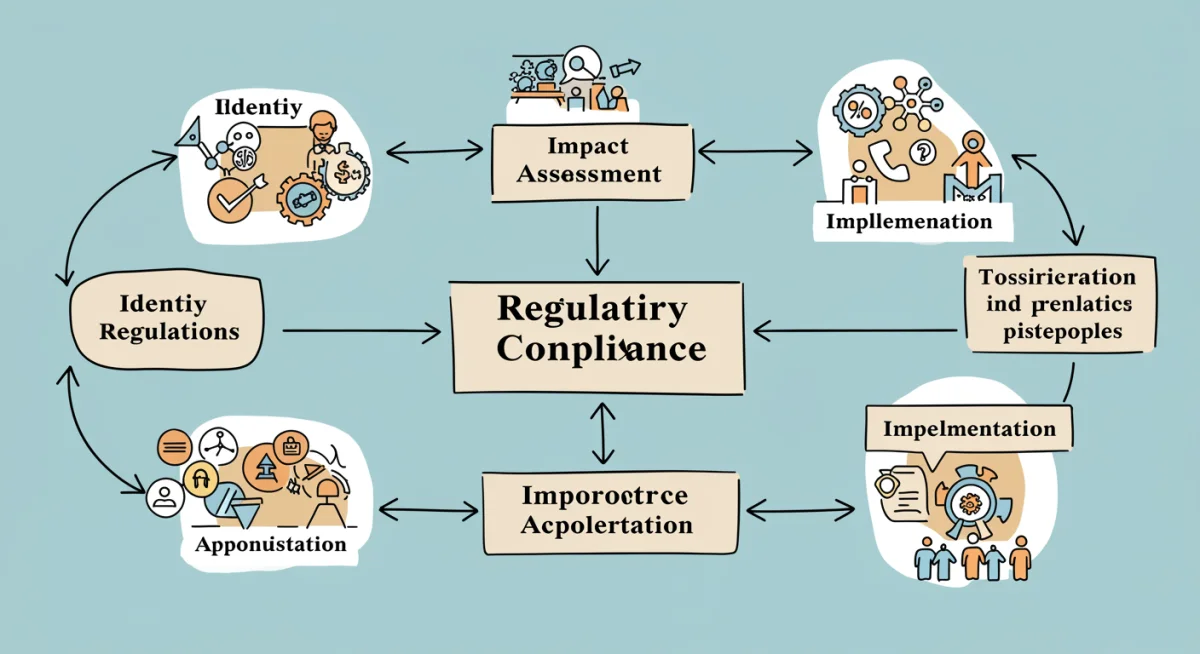 Flowchart illustrating the step-by-step process for local business regulatory compliance.