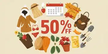 Seasonal items on sale, representing smart savings