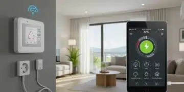 Smart home devices reducing energy consumption in a modern living space