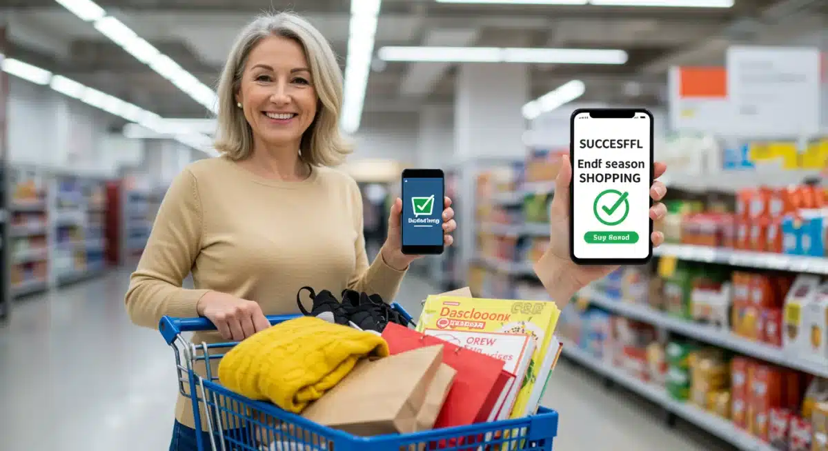 Smart shopper maximizing end-of-season discounts