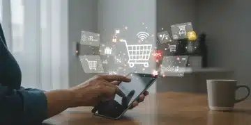 Smart shopper using tablet and phone for advanced saving strategies in 2025