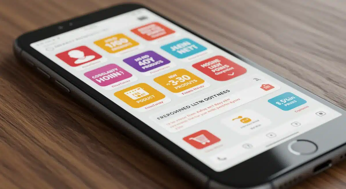 Smartphone displaying retail loyalty program app