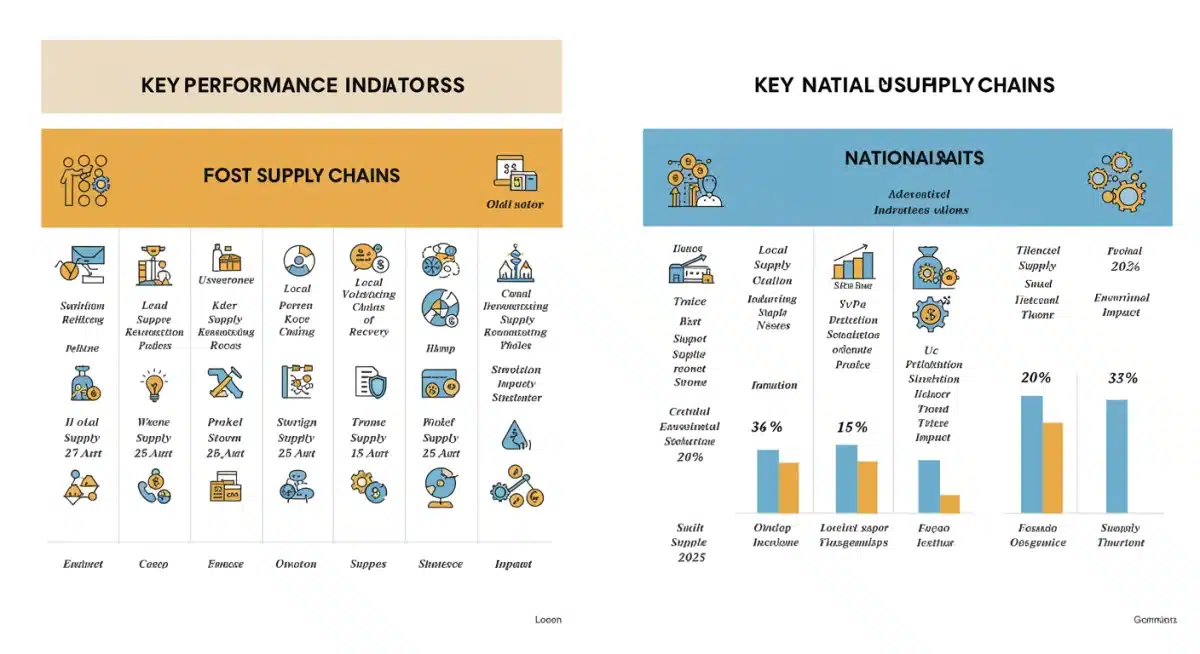 Infographic comparing local and national supply chain KPIs